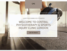 Tablet Screenshot of centralphysio.com